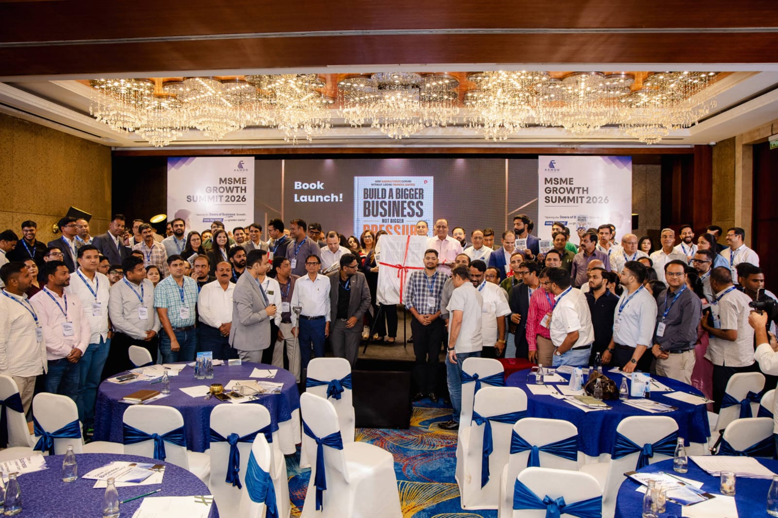 Promoters gathered for the book launch at MSME Growth Summit 2026