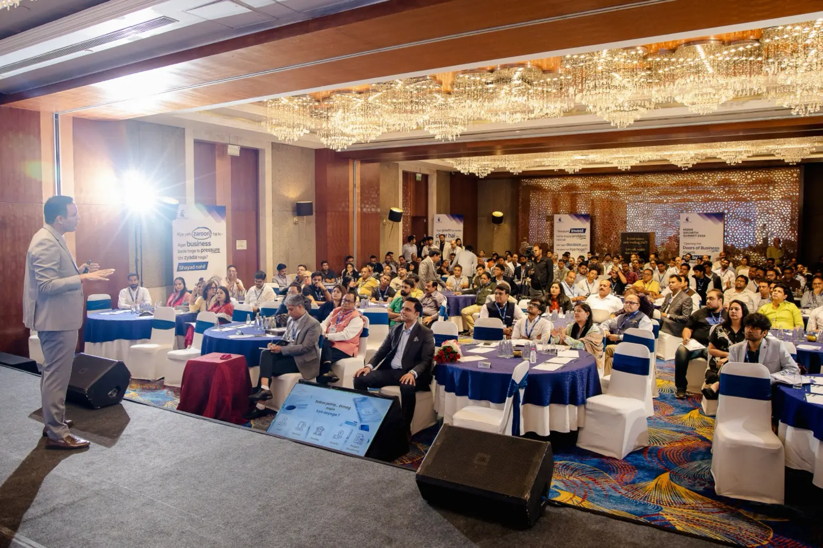 AAMOD Group speaker addressing business owners at the MSME conclave