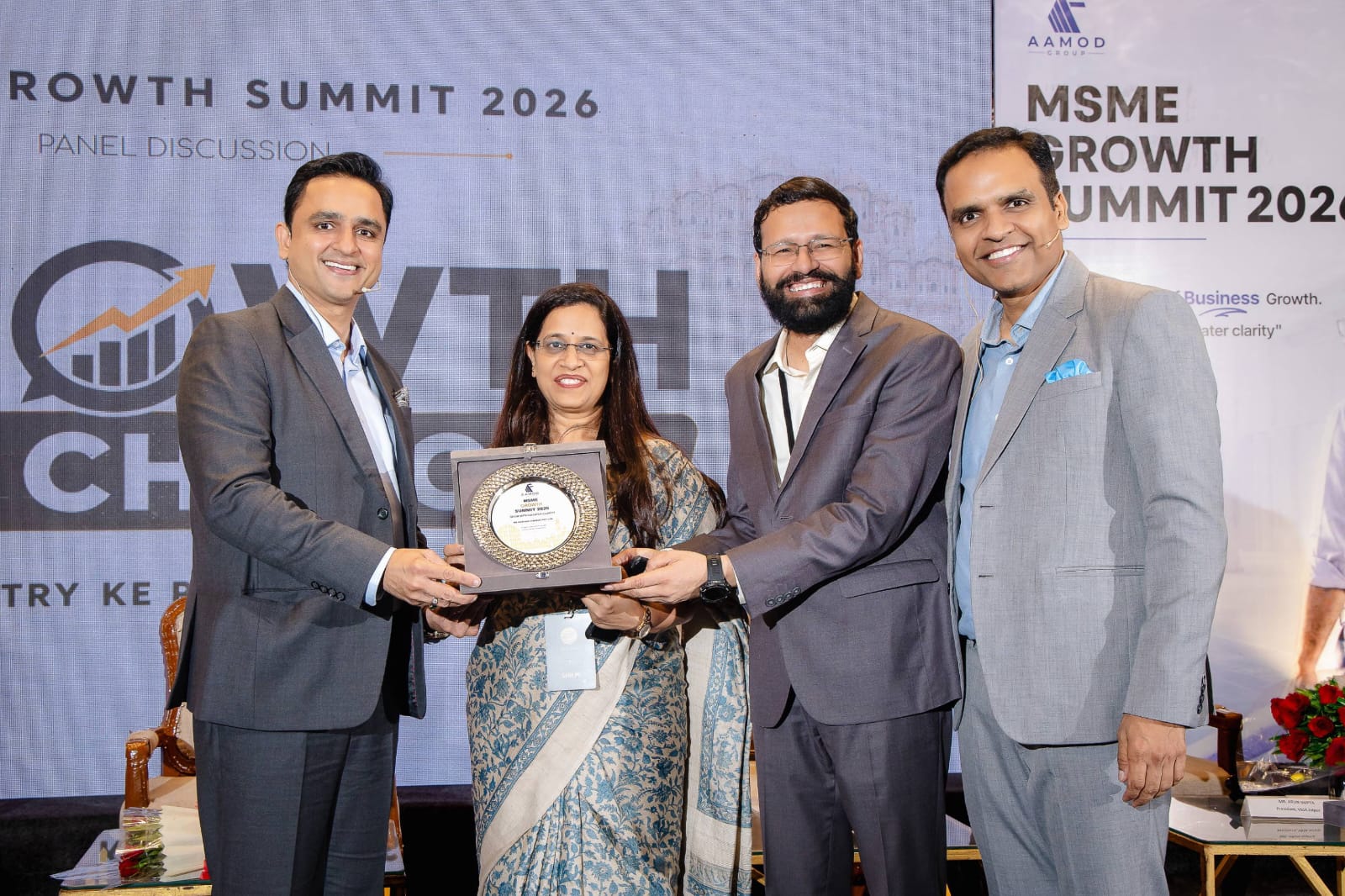 AAMOD Group founders honouring guests at MSME Growth Summit 2026