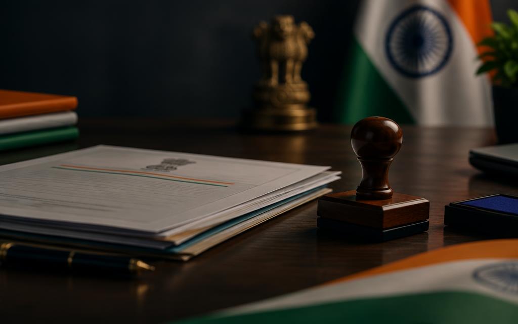 Government scheme ke documents aur stamp