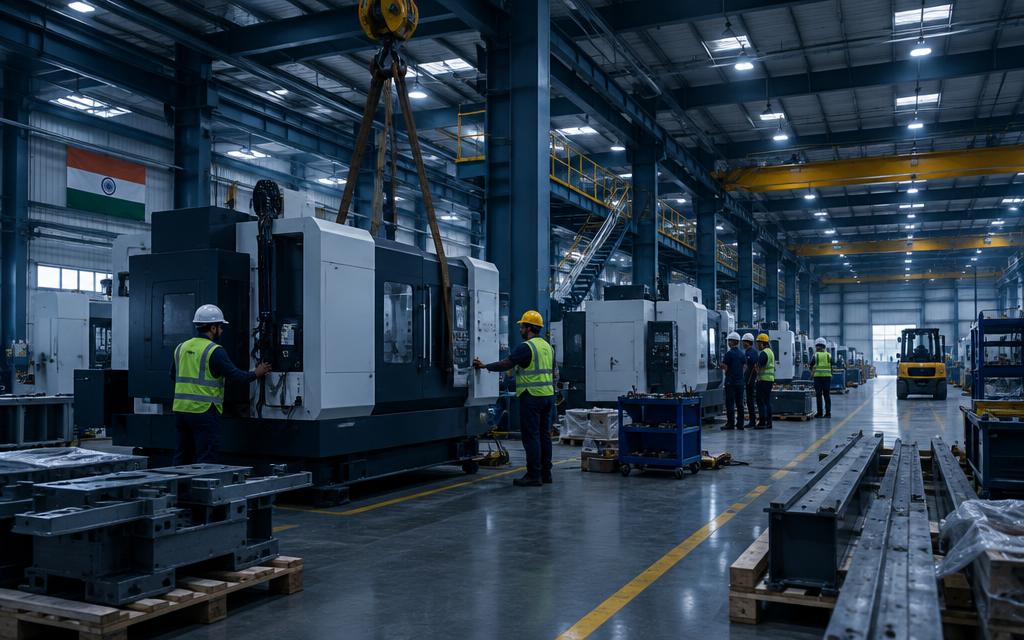 Nayi machinery ke saath industrial plant