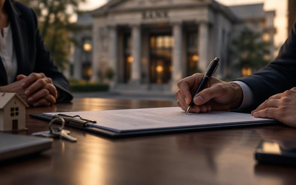 Bank loan documents par sign karte haath